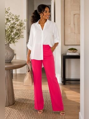 Entro  White women’s Casual Button-Down Shirt